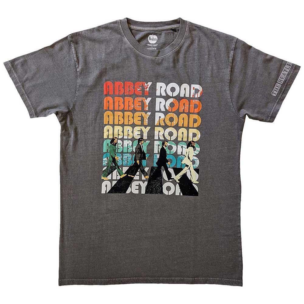 The Beatles Unisex T Shirt Abbey Stacked Sleeve Print